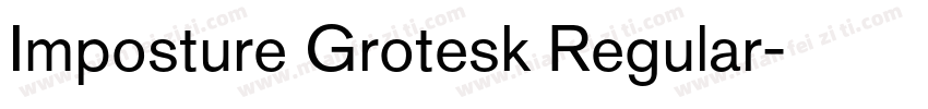 Imposture Grotesk Regular字体转换